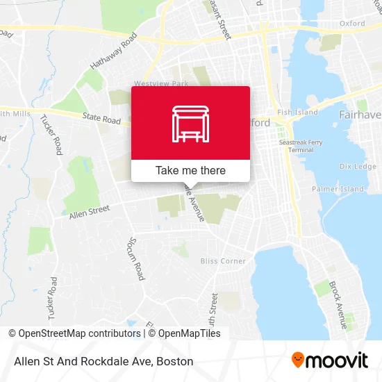 Allen St And Rockdale Ave map