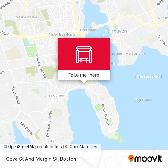 Cove St And Margin St map