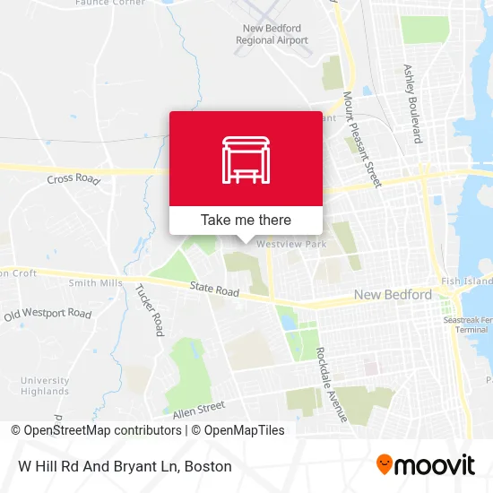 W Hill Rd And Bryant Ln map