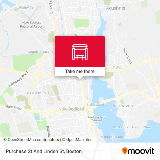 Purchase St And Linden St map