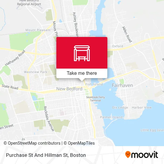 Purchase St And Hillman St map