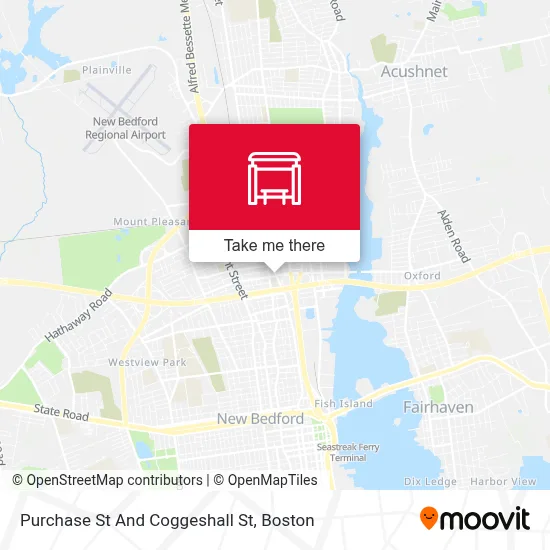 Purchase St And Coggeshall St map
