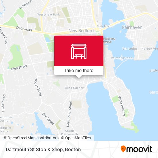 Dartmouth St Stop & Shop map