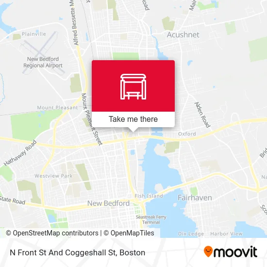 N Front St And Coggeshall St map