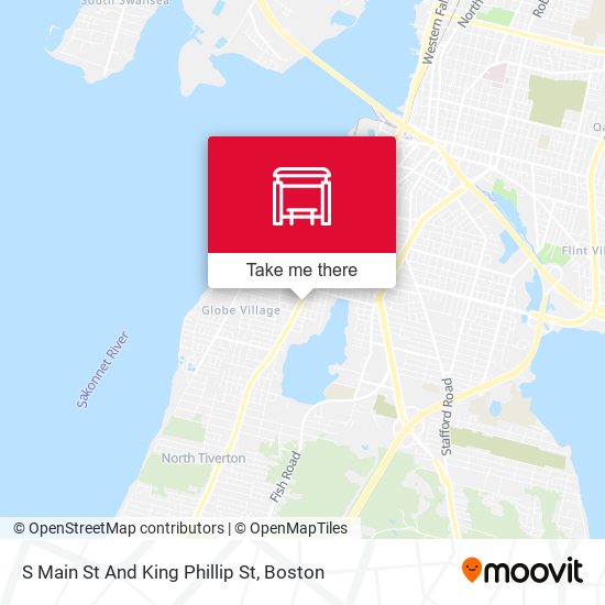 S Main St And King Phillip St map