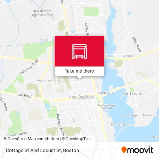 Cottage St And Locust St map