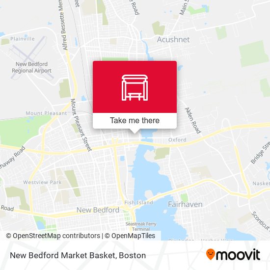 New Bedford Market Basket map