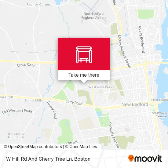 W Hill Rd And Cherry Tree Ln map