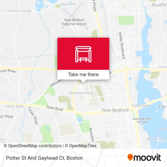 Potter St And Gayhead Ct map