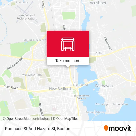 Purchase St And Hazard St map