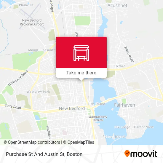 Purchase St And Austin St map