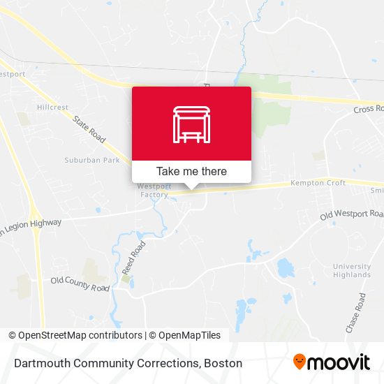 Dartmouth Community Corrections map