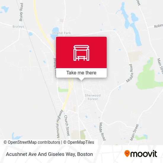 Acushnet Ave And Giseles Way map