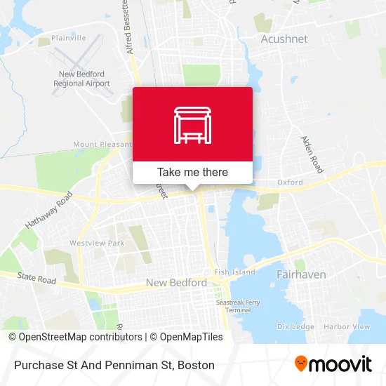 Purchase St And Penniman St map