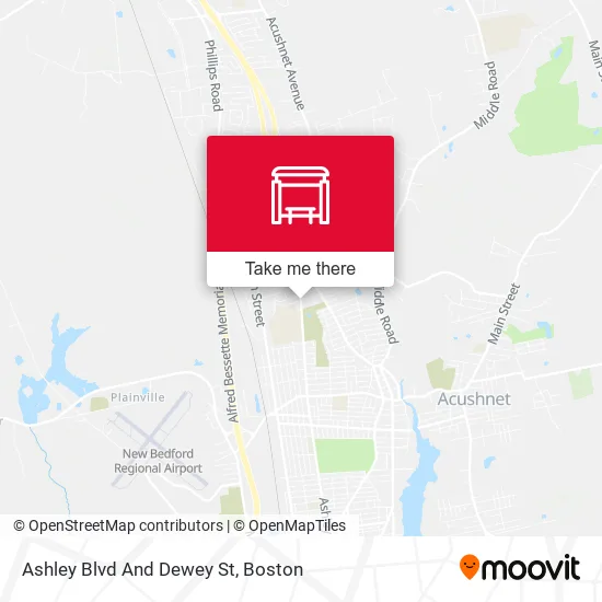 Mapa de Ashley Blvd And Dewey St