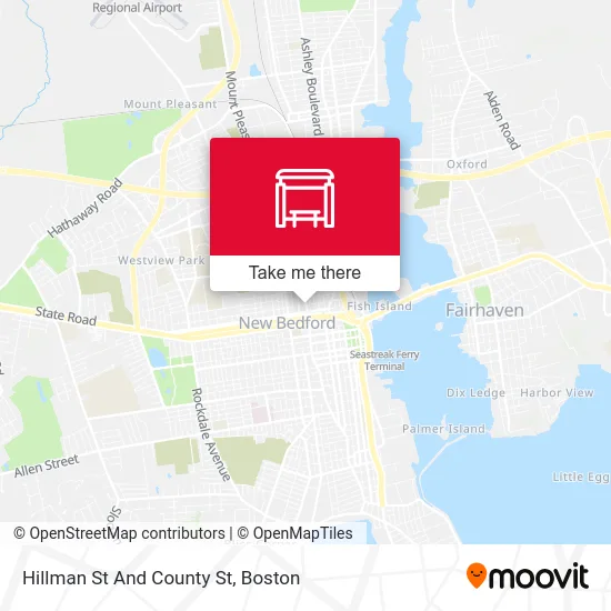 Hillman St And County St map