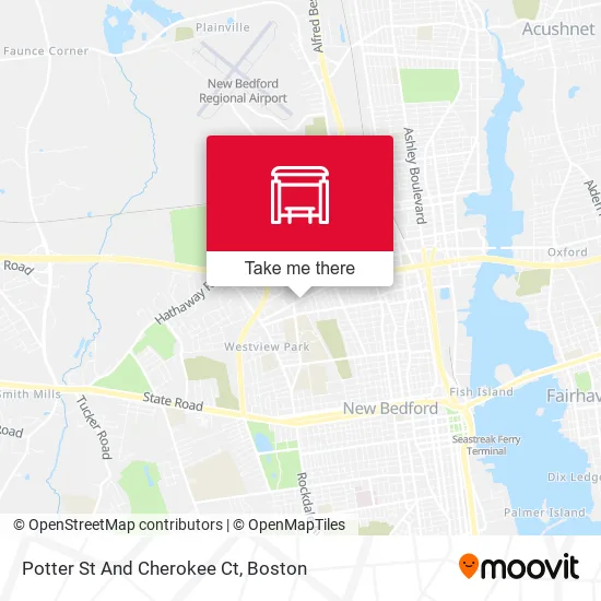 Potter St And Cherokee Ct map
