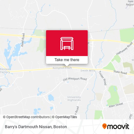 Barry's Dartmouth Nissan map