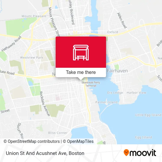 Union St And Acushnet Ave map