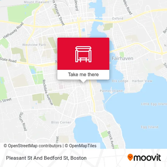 Pleasant St And Bedford St map