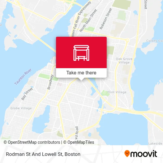 Rodman St And Lowell St map