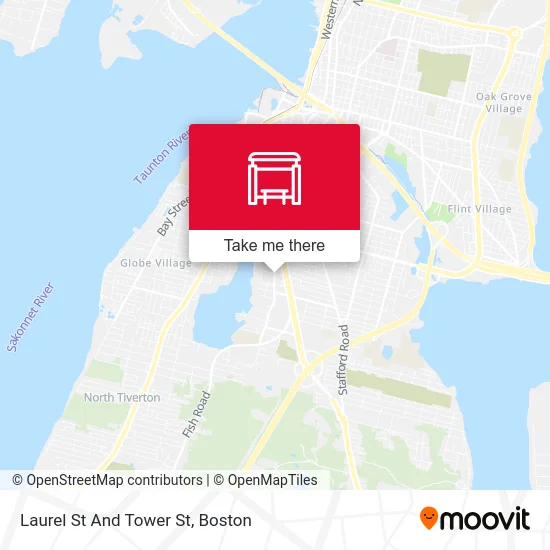 Laurel St And Tower St map