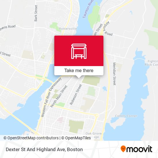 Dexter St And Highland Ave map