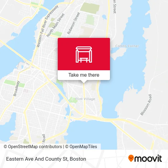 Eastern Ave And County St map