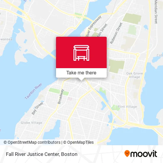 Fall River Justice Center map