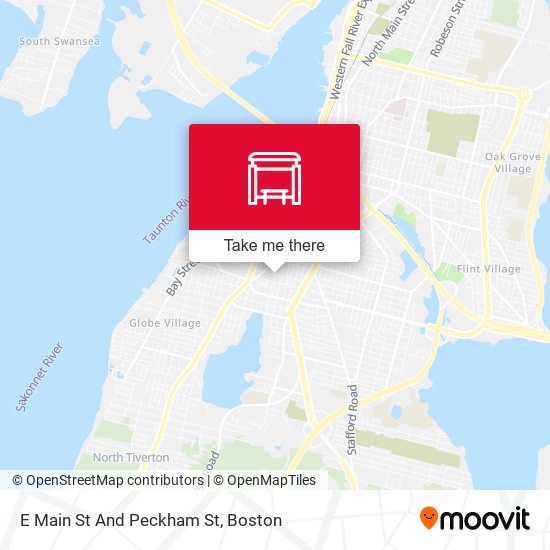 E Main St And Peckham St map