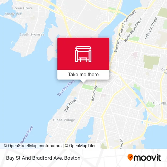 Bay St And Bradford Ave map