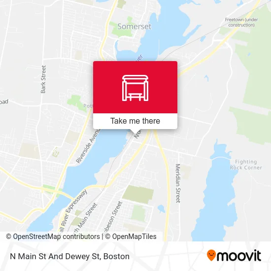 N Main St And Dewey St map