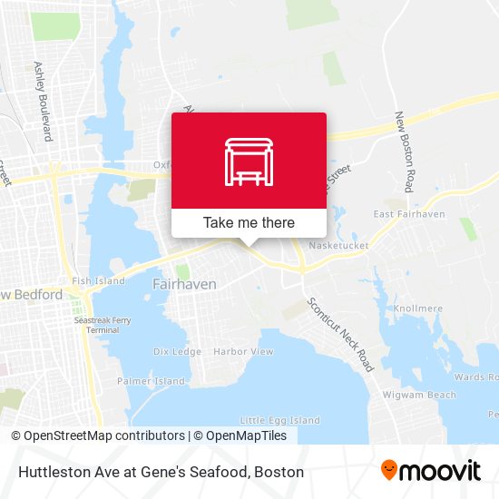 Huttleston Ave at Gene's Seafood map