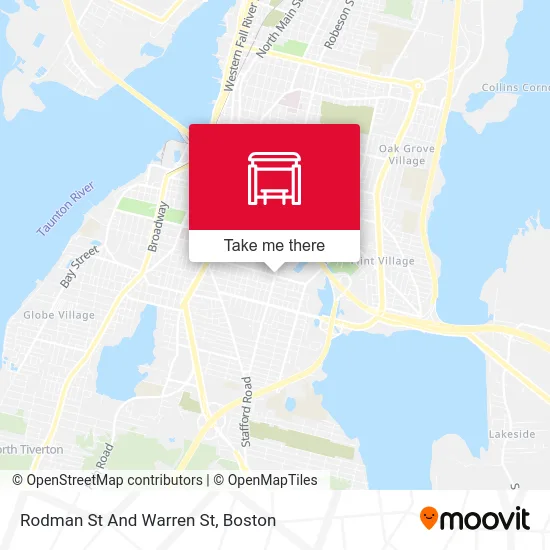 Rodman St And Warren St map