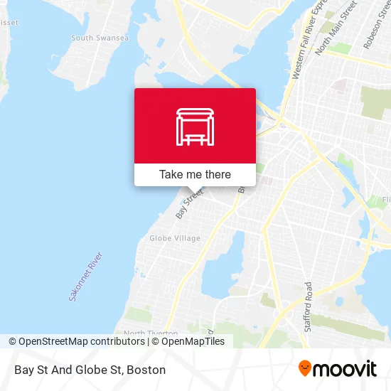 Bay St And Globe St map