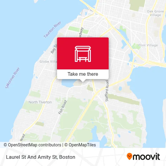 Laurel St And Amity St map