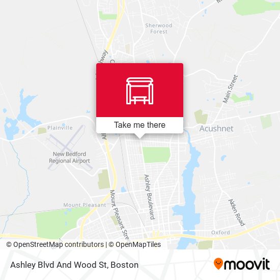 Mapa de Ashley Blvd And Wood St