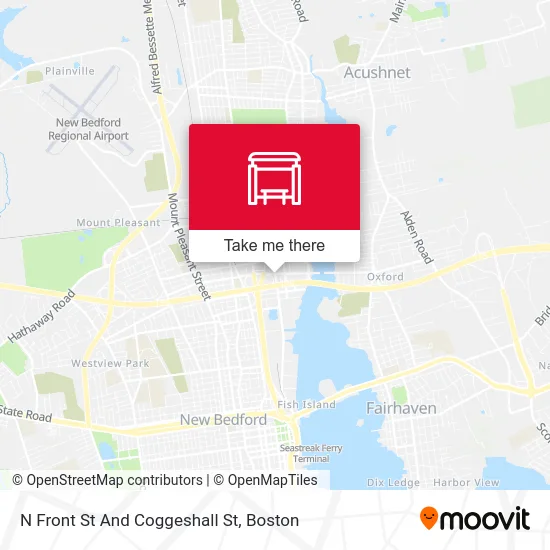 N Front St And Coggeshall St map