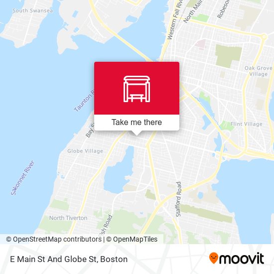 Mapa de E Main St And Globe St