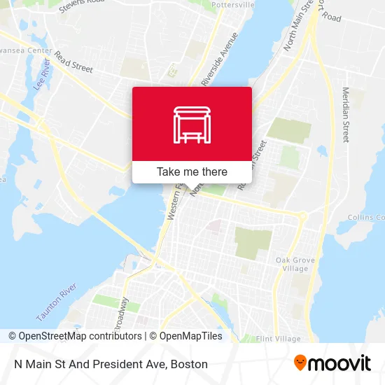 N Main St And President Ave map