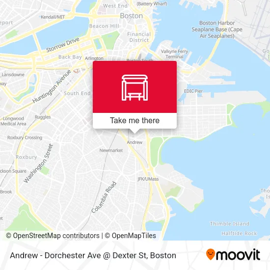 Mapa de Andrew - Dorchester Ave @ Dexter St