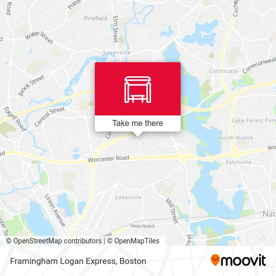 Framingham Logan Express map