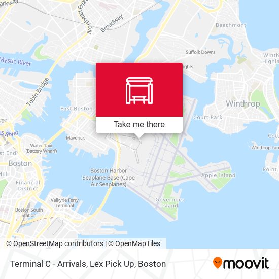 Terminal C - Arrivals, Lex Pick Up map