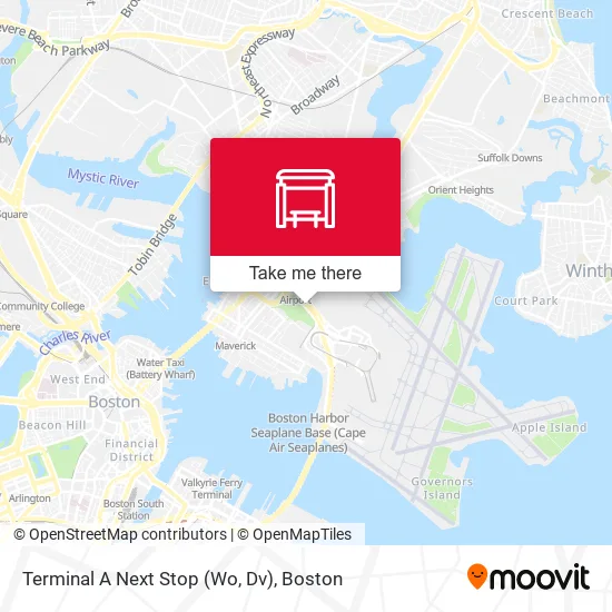 Terminal A Next Stop (Wo, Dv) map