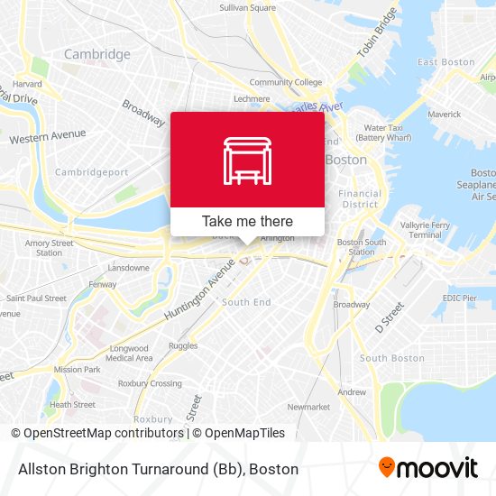 Mapa de Allston Brighton Turnaround (Bb)