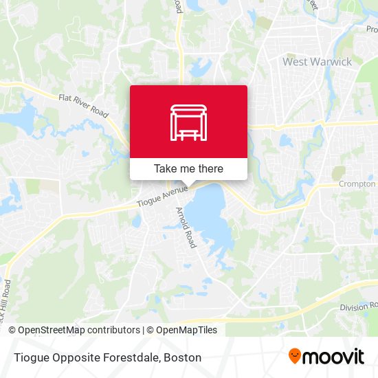 Tiogue Opposite Forestdale map