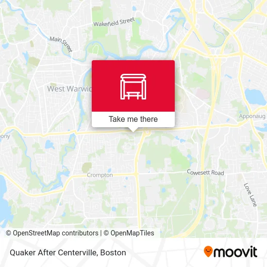 Quaker After Centerville map