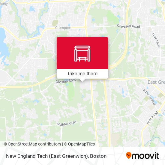 New England Tech (East Greenwich) map