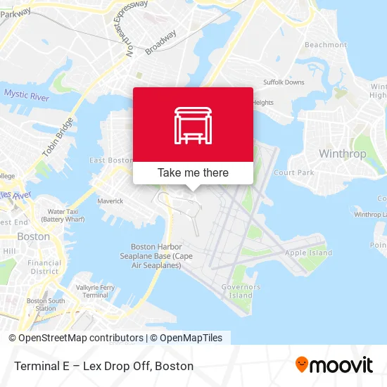 Mapa de Terminal E – Lex Drop Off