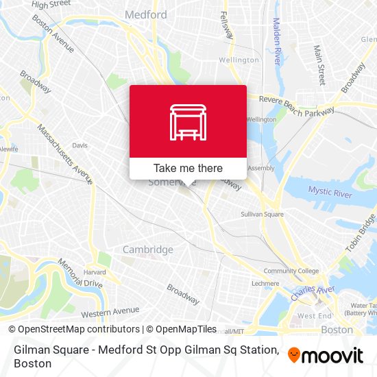 Gilman Square - Medford St Opp Gilman Sq Station map